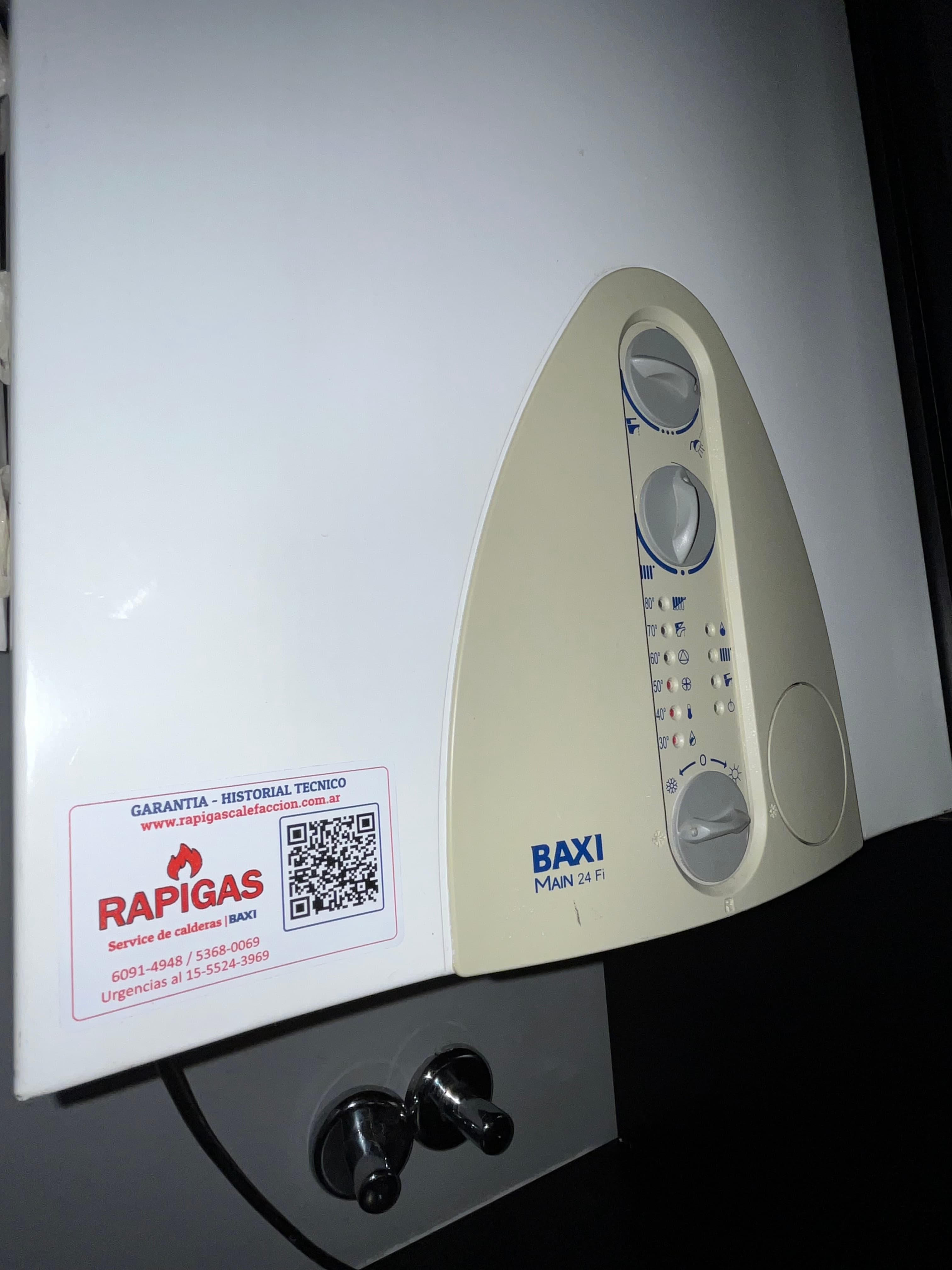 Caldera BAXI instalada por RAPIGAS