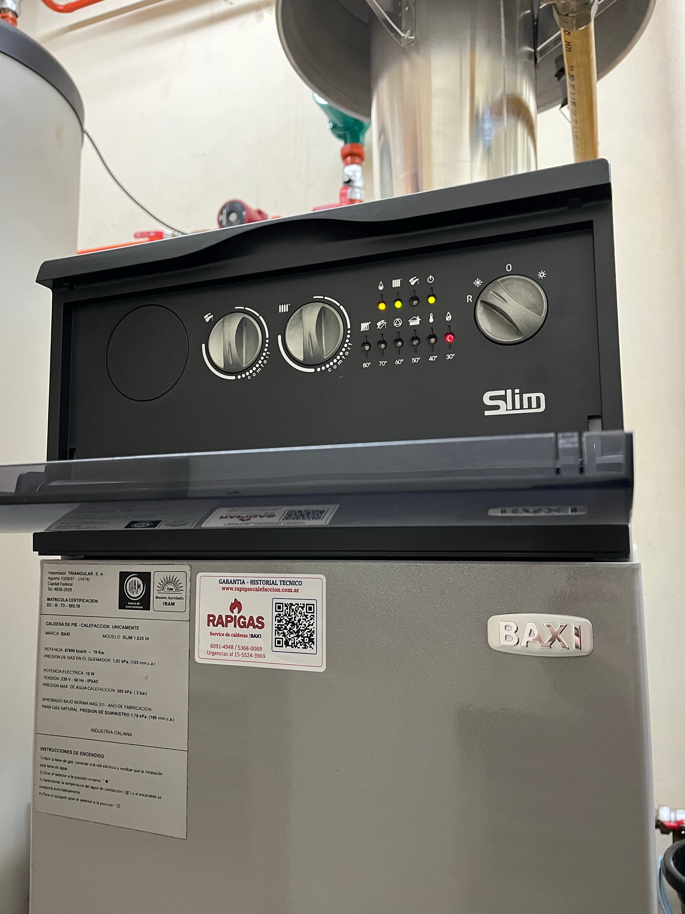 Caldera Baxi Pie Slim 1400 In Gas Natural Solo Calefacción en Belgrano - imagen 3