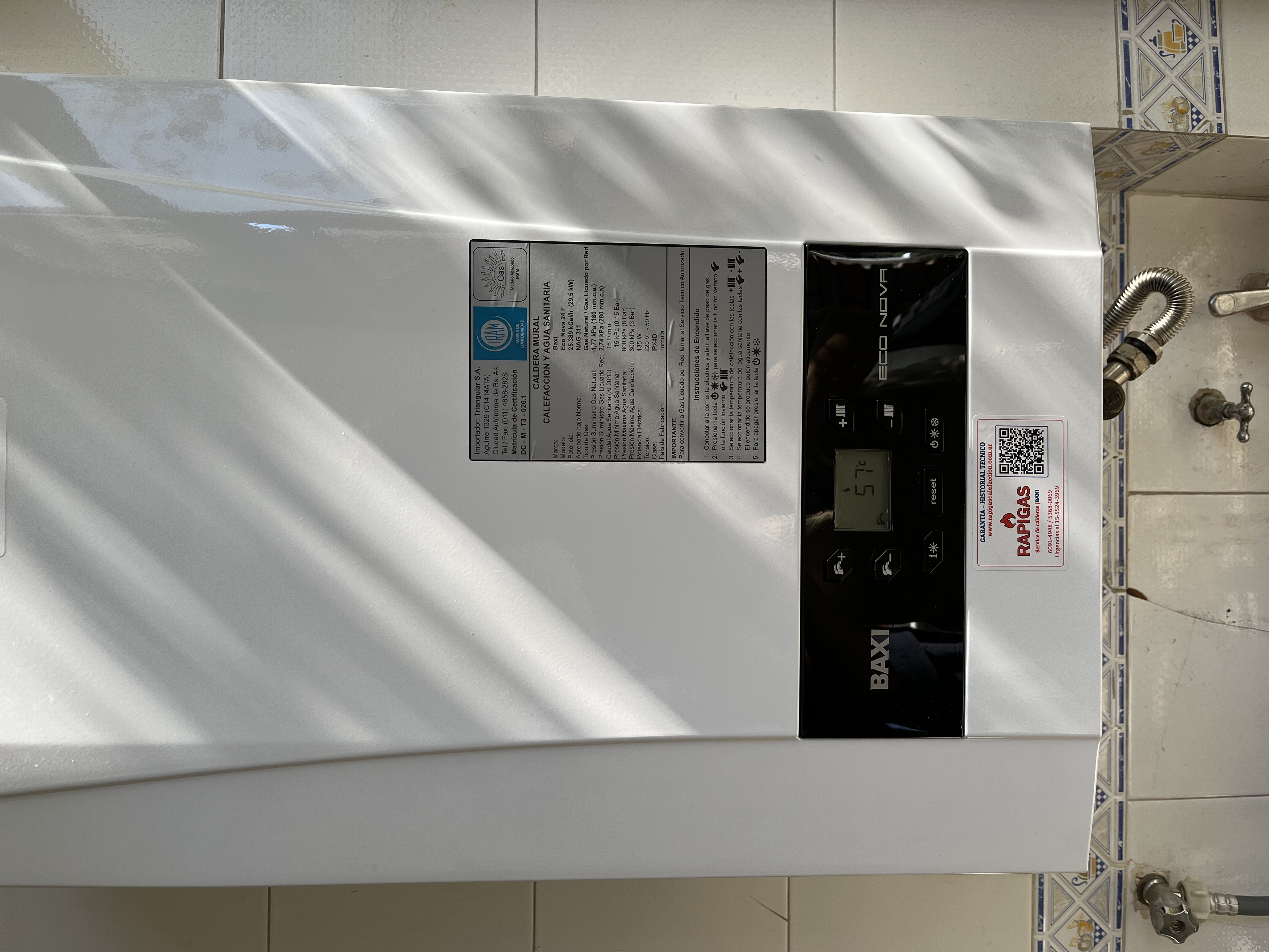 Service de caldera BAXI por RAPIGAS