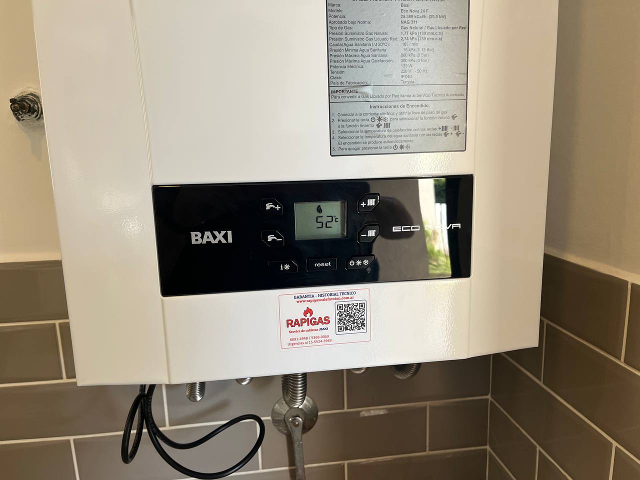 Service caldera BAXI - Zárate - imagen 1